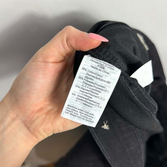 Madewell 10" High-Rise Roadtripper Jeggings Button-Front Edition Black 37 Tall - Picture 11 of 16